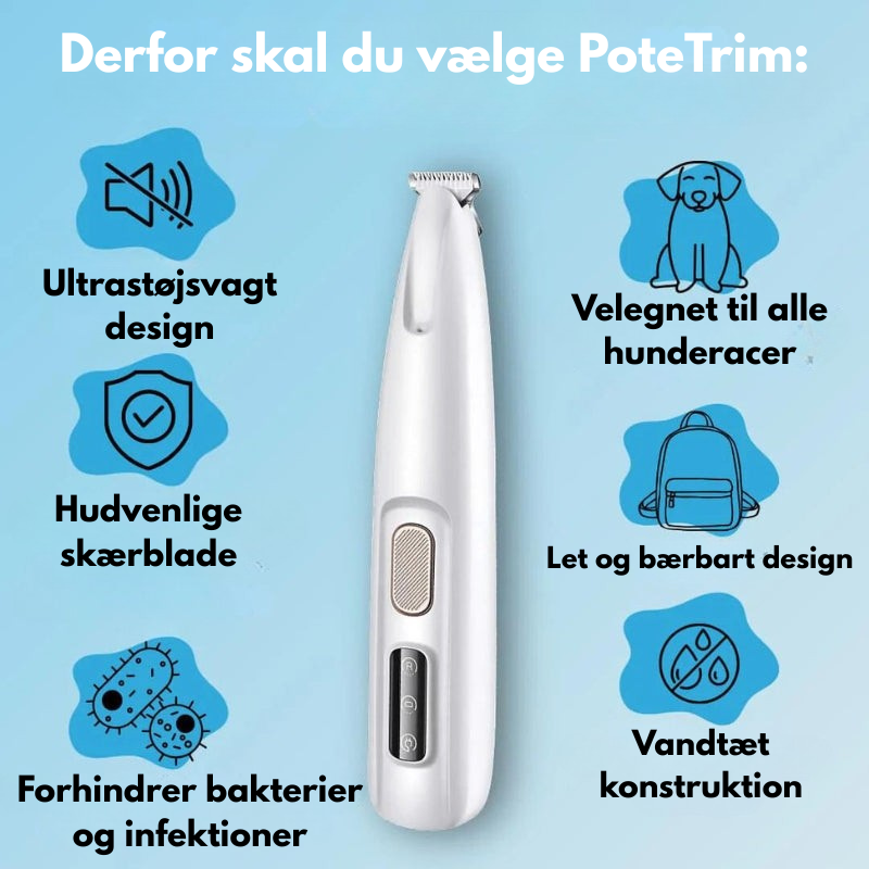 PoteTrim™ – Skonsam och Tyst Pälspf care för Tassarna