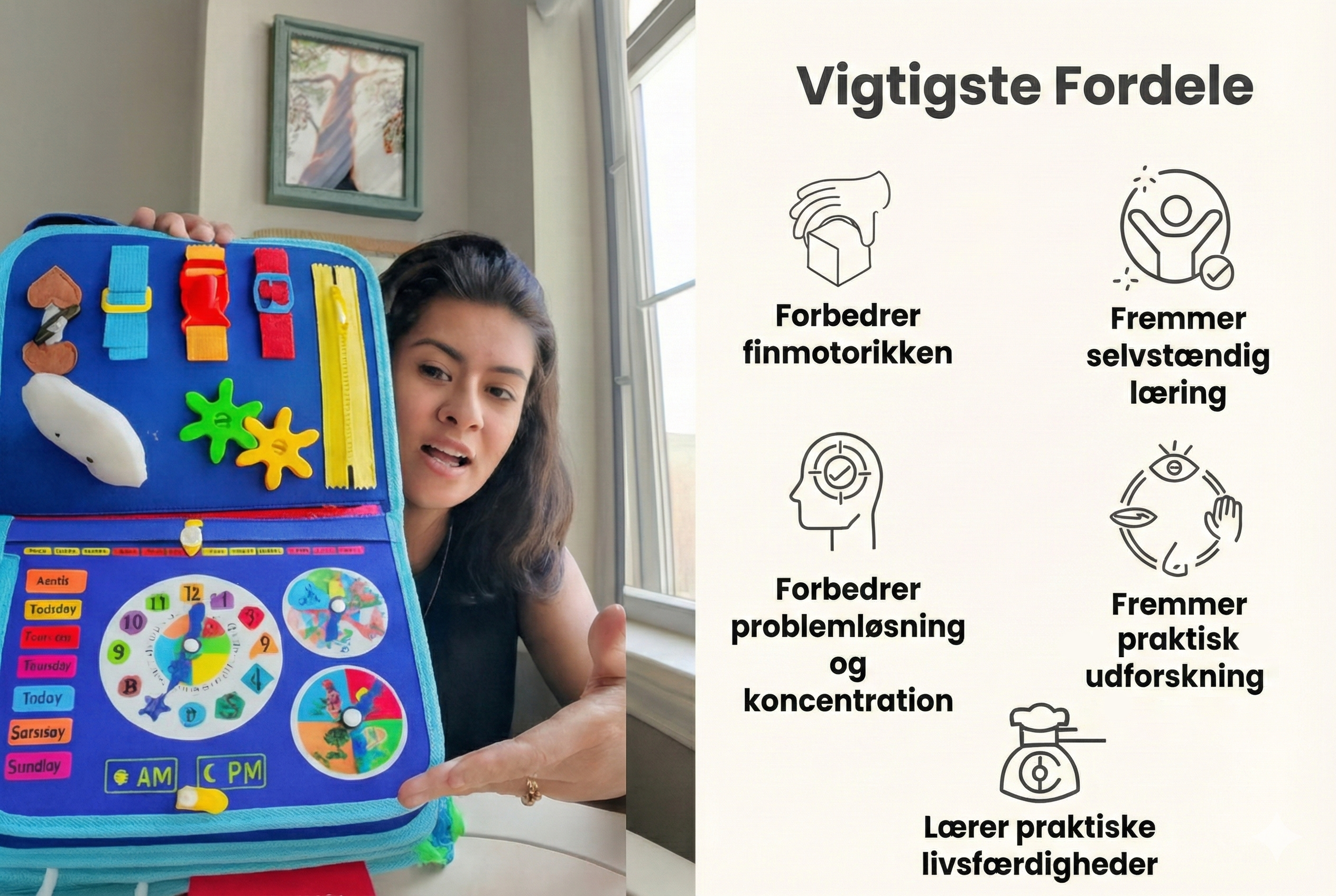 FærdiGo - Montessori Sensory Travel Busy Board