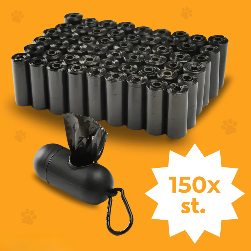 150-Pack Hundpåsar med Dispenser