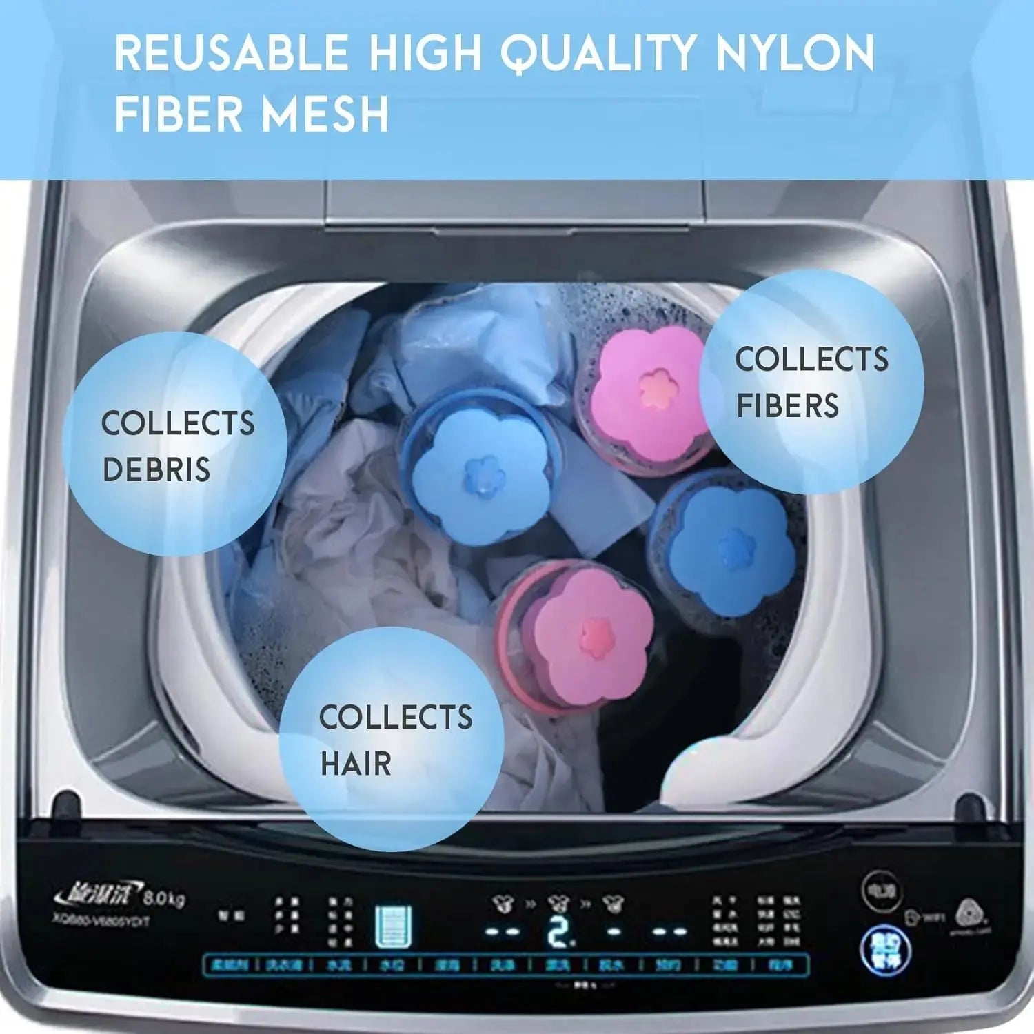 3-pack Tvättbollar för att ta bort djurhår