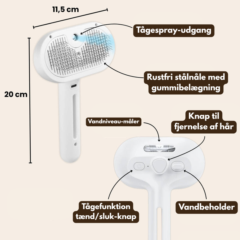 MistBrush™ – Fuktar, masserar och avlägsnar hår utan smärta